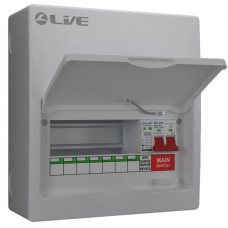 Live LSMC10M-SP 10 Way (7 Usable Way) Metal Clad Surge Protection Consumer Unit 100A Main Switch