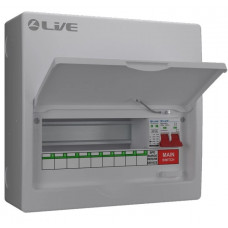 Live LSMC12M-SP 12 Way (9 Usable Way) Metal Clad Surge Protection Consumer Unit 100A Main Switch