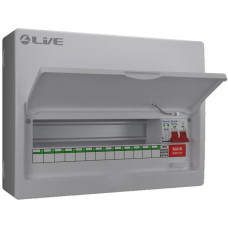 Live LSMC16M-SP 16 Way (13 Usable Way) Metal Clad Surge Protection Consumer Unit 100A Main Switch